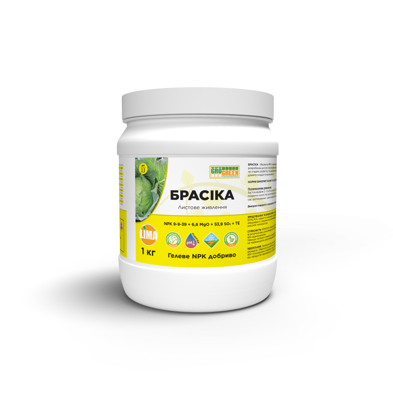 Гель БРАСІКА NPK 9-9-39+6,6MgO+53,9SO₃ + TE 1кг
