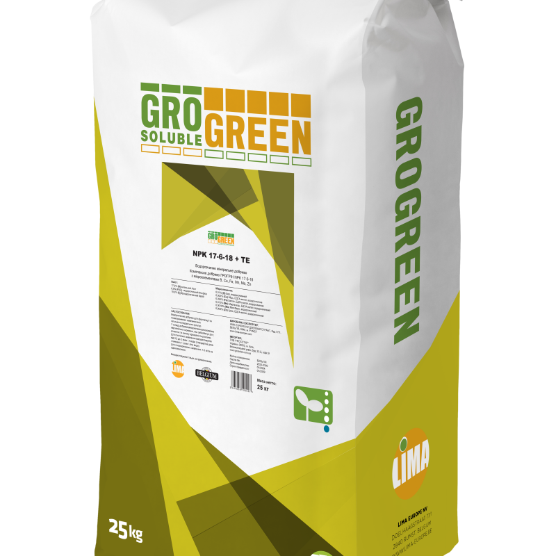 ГроГрін NPK 17-6-18 + TE 25кг